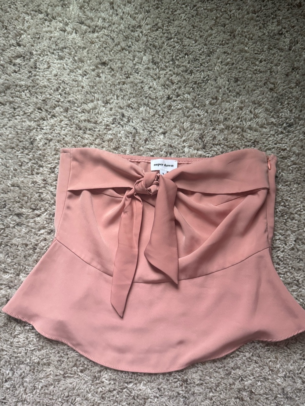 Strapless Tie-Front Top